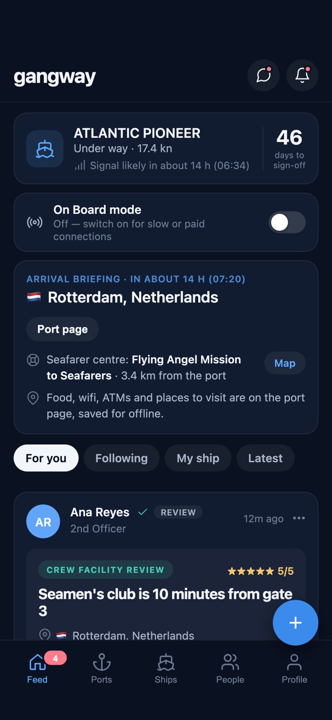 The Gangway feed with posts from seafarers